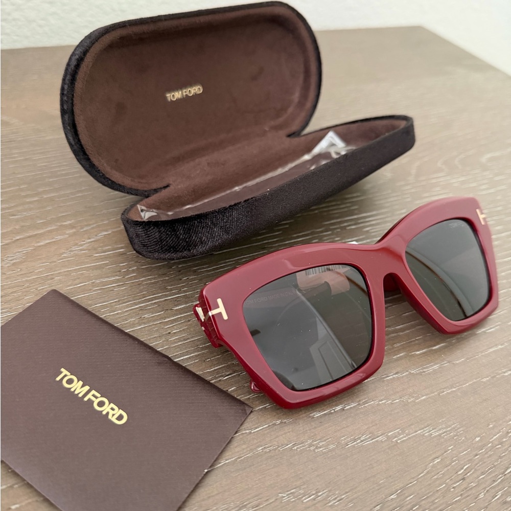 Tom Ford Burgundy Sunglasses with Case